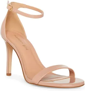 Madden Girl Women's Brazen Heeled Sandal, Dark Nude Patent, 9