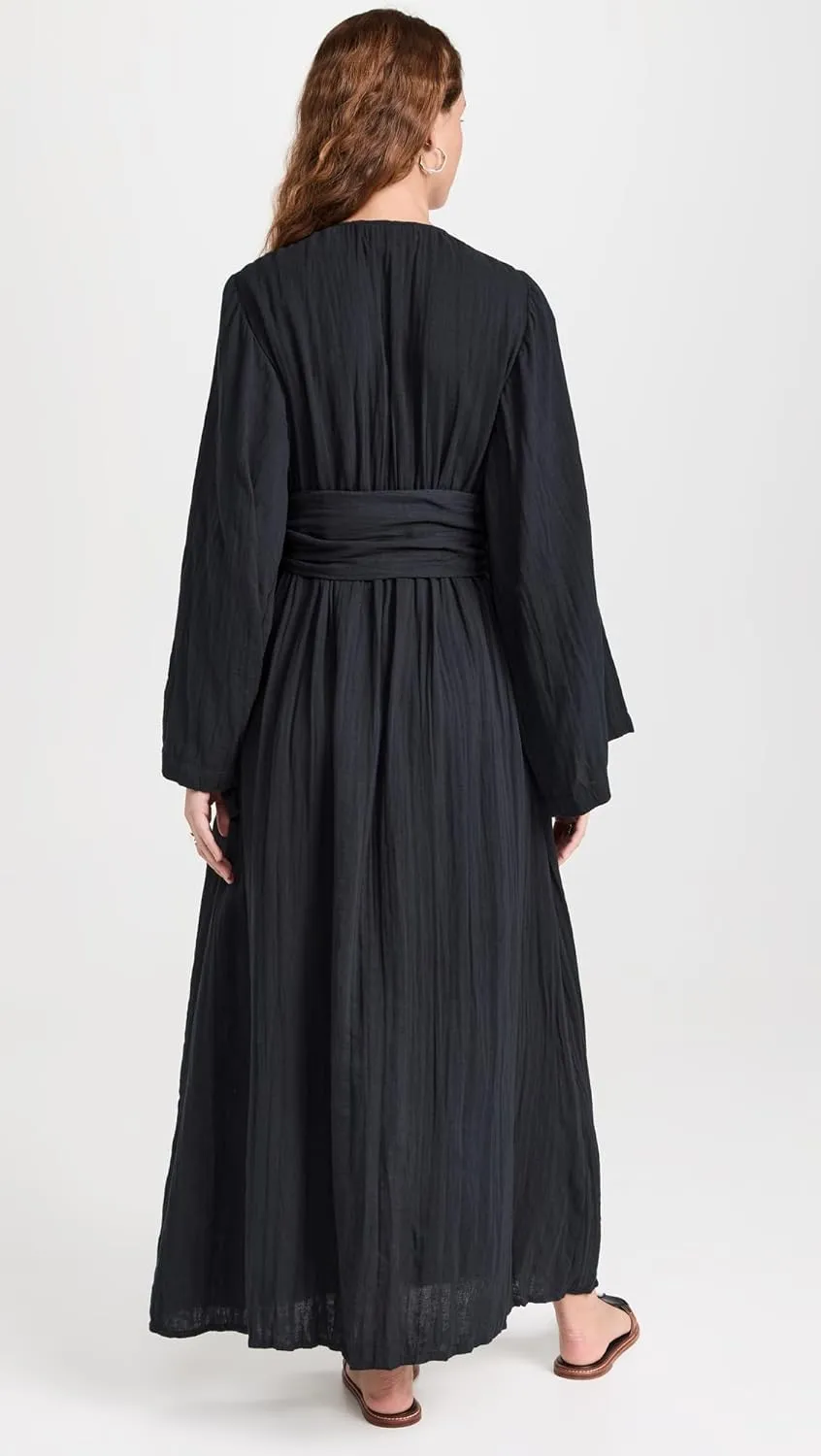 Mara Hoffman Women's Blair Long Sleeve Deep-V Maxi Dress