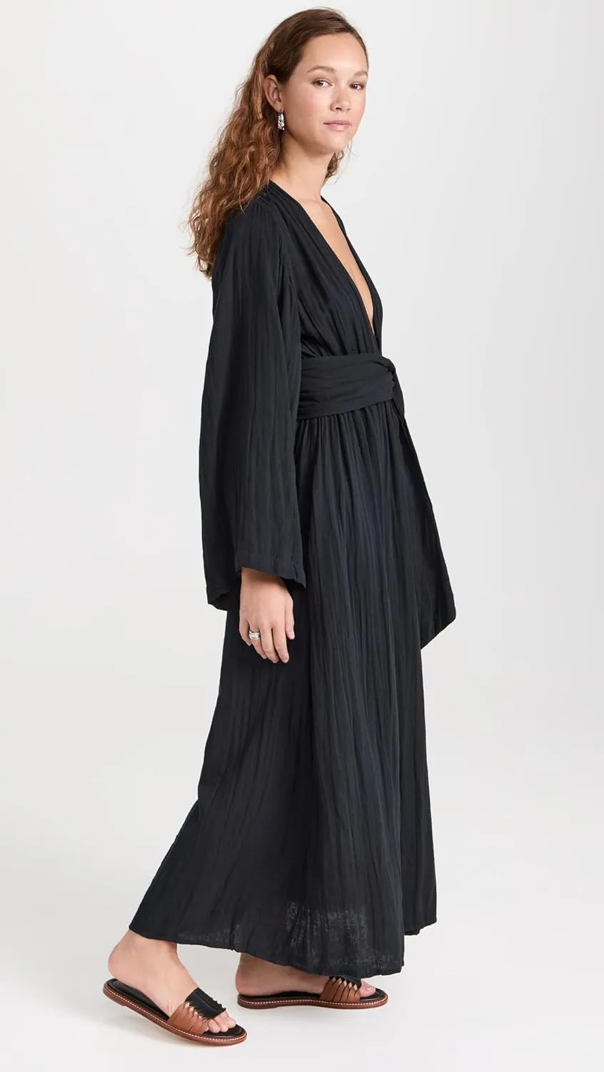 Mara Hoffman Women's Blair Long Sleeve Deep-V Maxi Dress