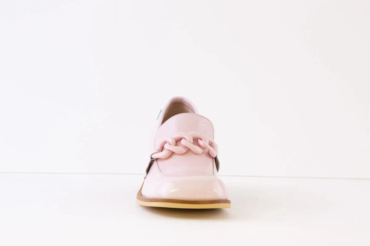 MARCO MOREO - D2061 JKK BLOCK HEEL LOAFER - PINK PATENT