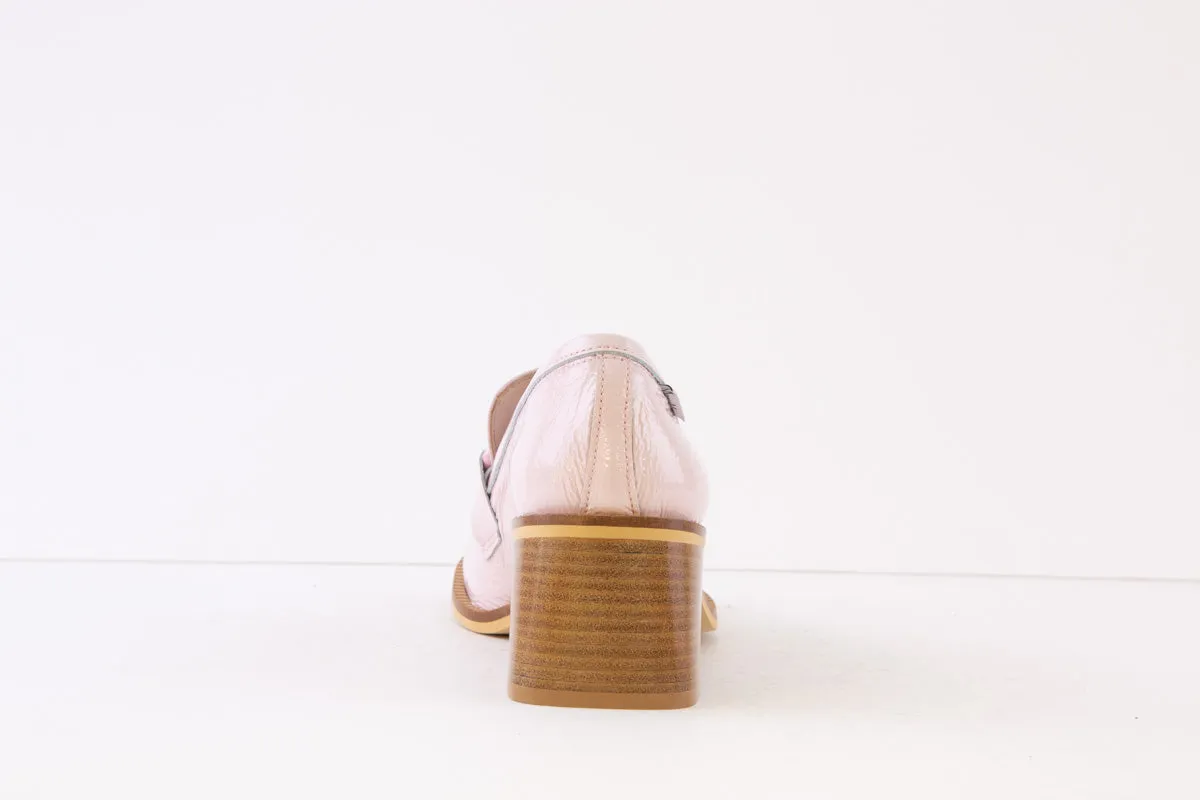 MARCO MOREO - D2061 JKK BLOCK HEEL LOAFER - PINK PATENT