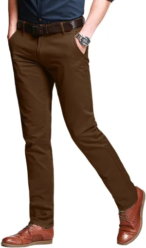 Match Men's Slim Tapered Stretchy Casual Pants #8105
