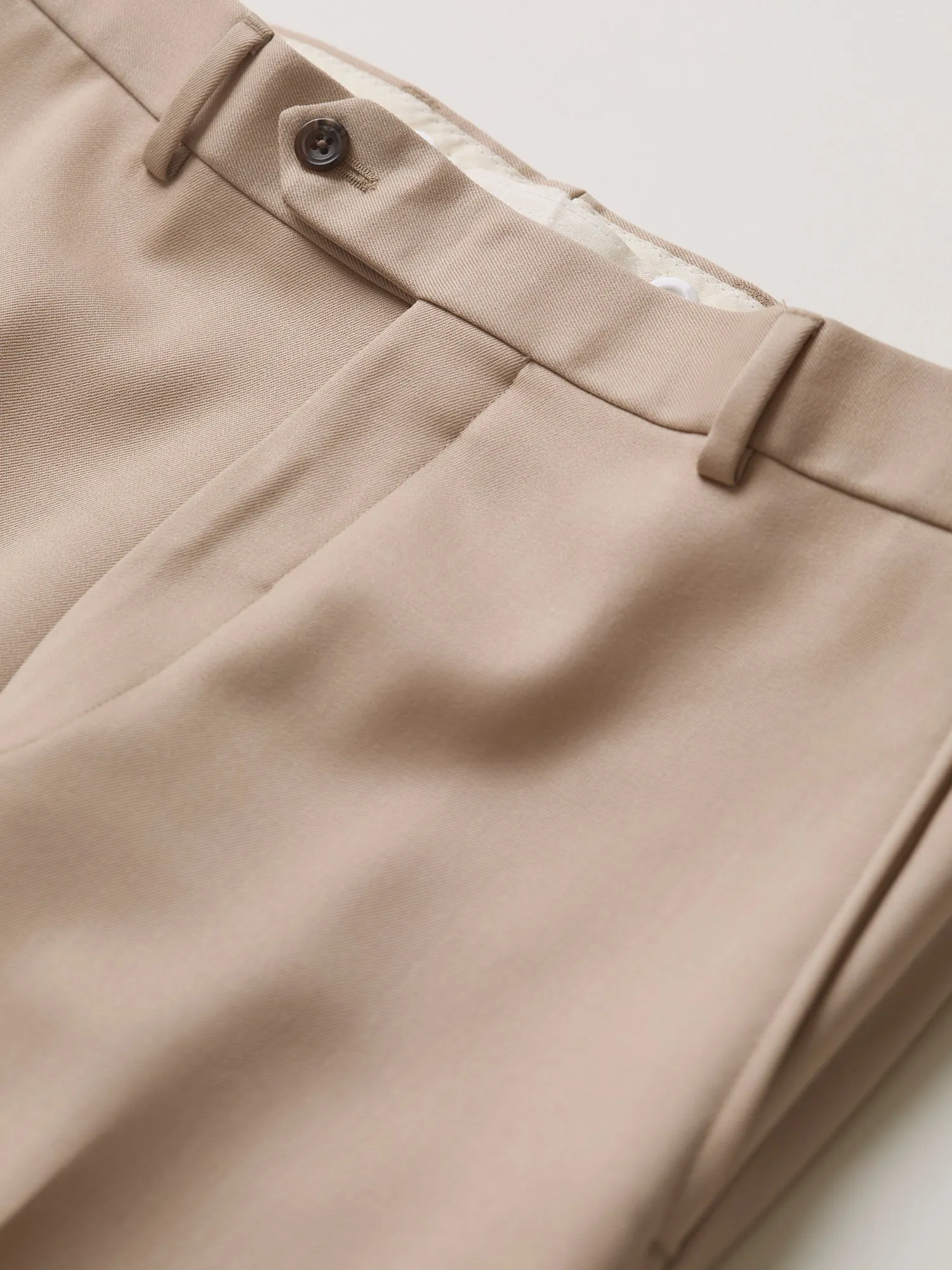 Mautby Wool Gabardine Trousers Light Sand