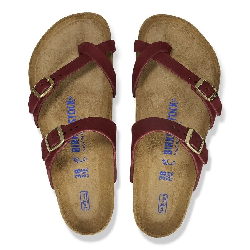 Mayari Soft Footbed Nubuck Leather Sandal - Zinfandel