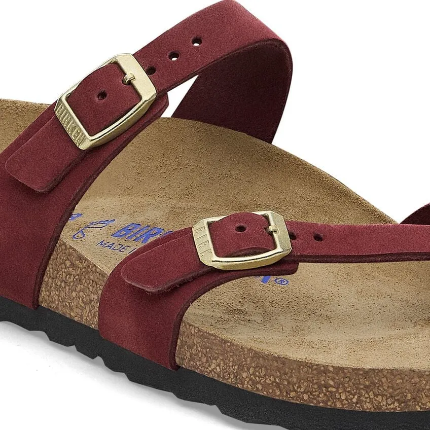 Mayari Soft Footbed Nubuck Leather Sandal - Zinfandel