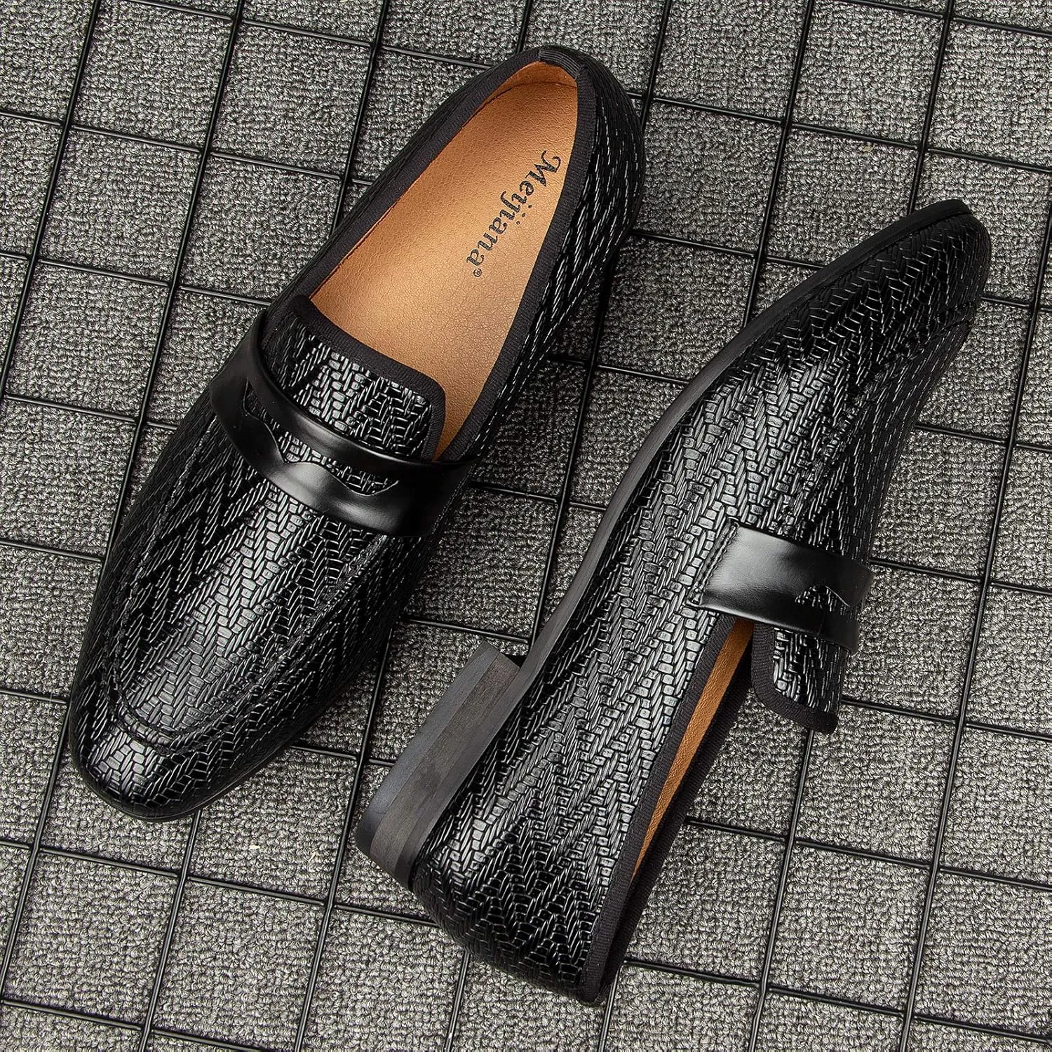 Meijiana Men's Fashion Classic Loafers Luxury Loafer Shoes and Weeding Dress Shoes for Men