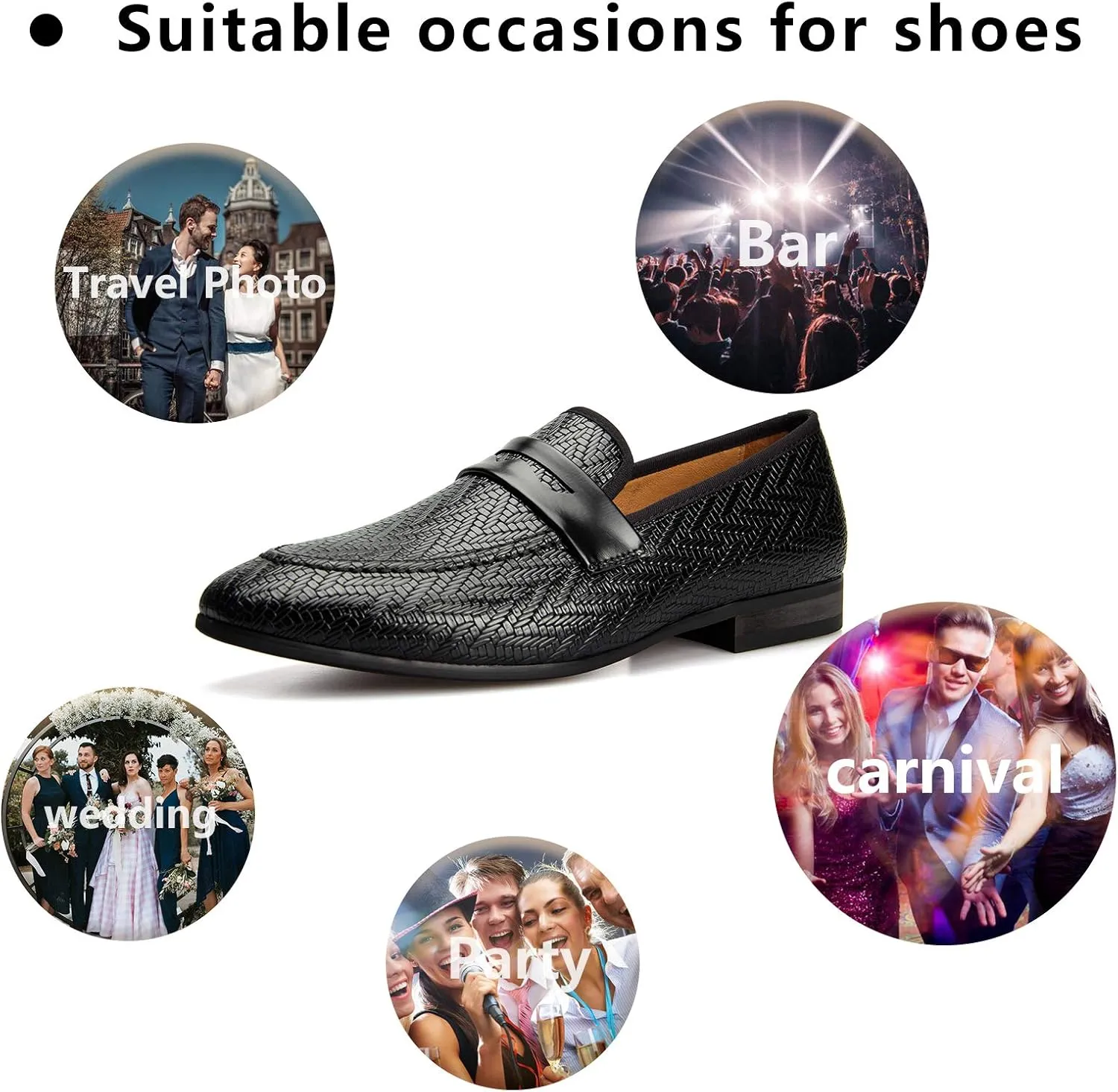 Meijiana Men's Fashion Classic Loafers Luxury Loafer Shoes and Weeding Dress Shoes for Men