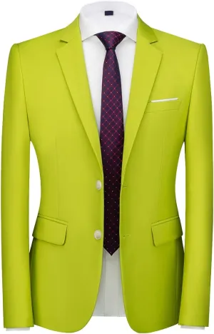 Mens Blazer Jacket Casual 2 Buttons Suit Jacket Single Breasted Sport Coats Modern Wedding Tux Blazer