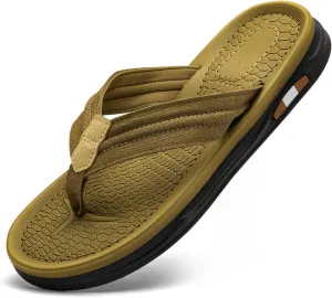 Mens Flip Flops Thong Sandals Lightweight Comfortable Summer Beach Slides Soft Cushion Footbed Open Toe Slippers for Pool Showers Dorms Water Friendly Indoor and Outdoor