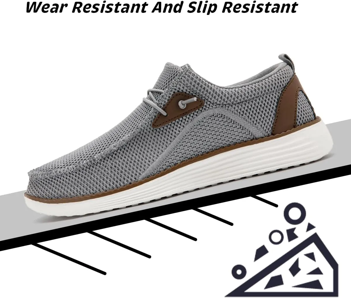 Men's Loafers Slip On Walking Shoes Mens Boat Casual Work Sneakers for Men Loafer Running Tennis Lightweight Comfortable Shoes