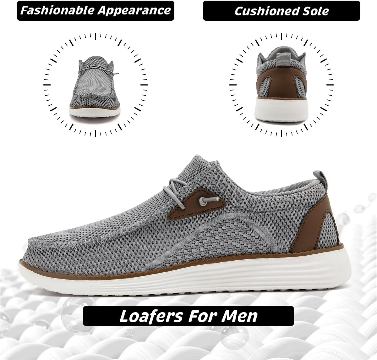 Men's Loafers Slip On Walking Shoes Mens Boat Casual Work Sneakers for Men Loafer Running Tennis Lightweight Comfortable Shoes