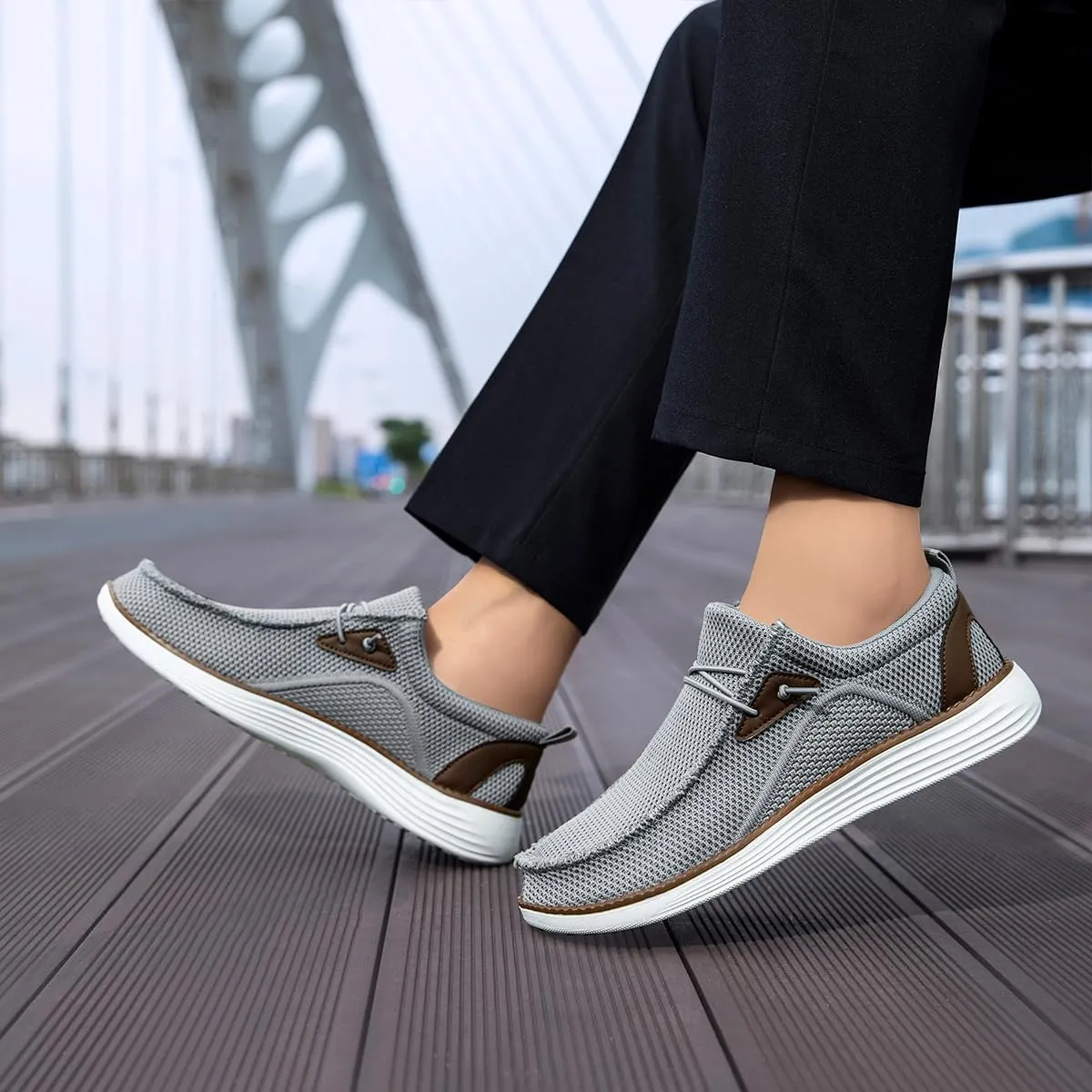 Men's Loafers Slip On Walking Shoes Mens Boat Casual Work Sneakers for Men Loafer Running Tennis Lightweight Comfortable Shoes