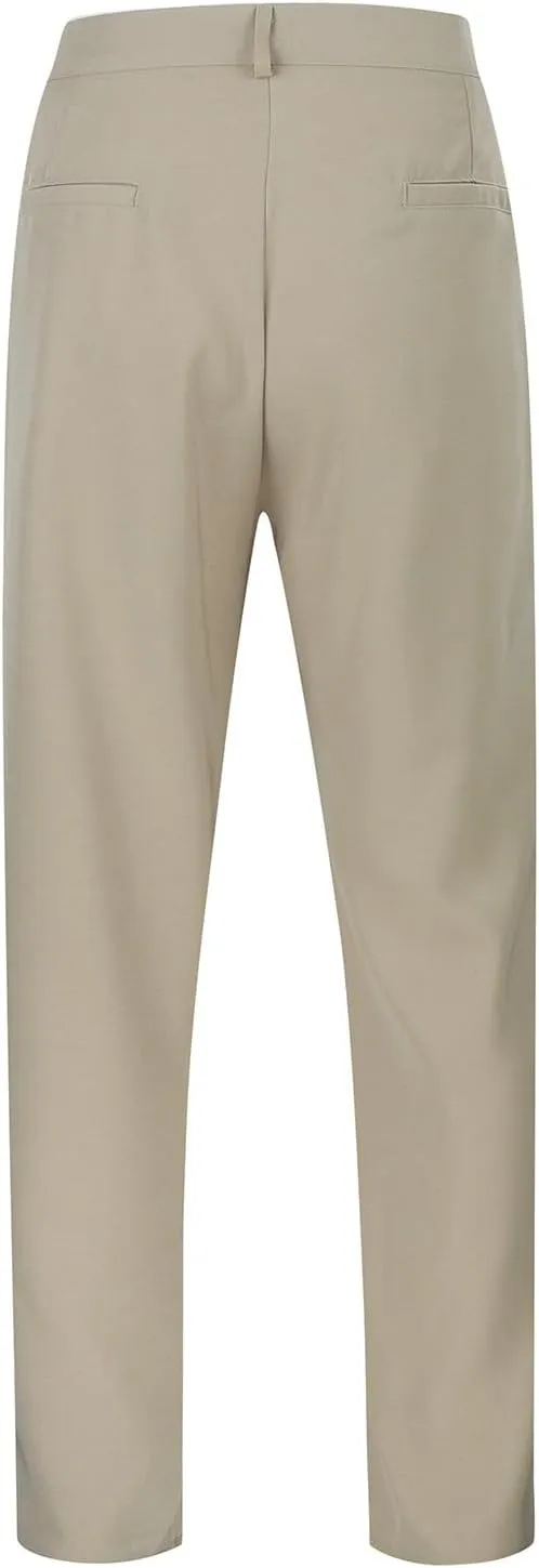 Mens Loose Fit Suit Dress Pants Casual Business Straight Leg Formal Pants Wrinkle Free Flat Front Work Trousers