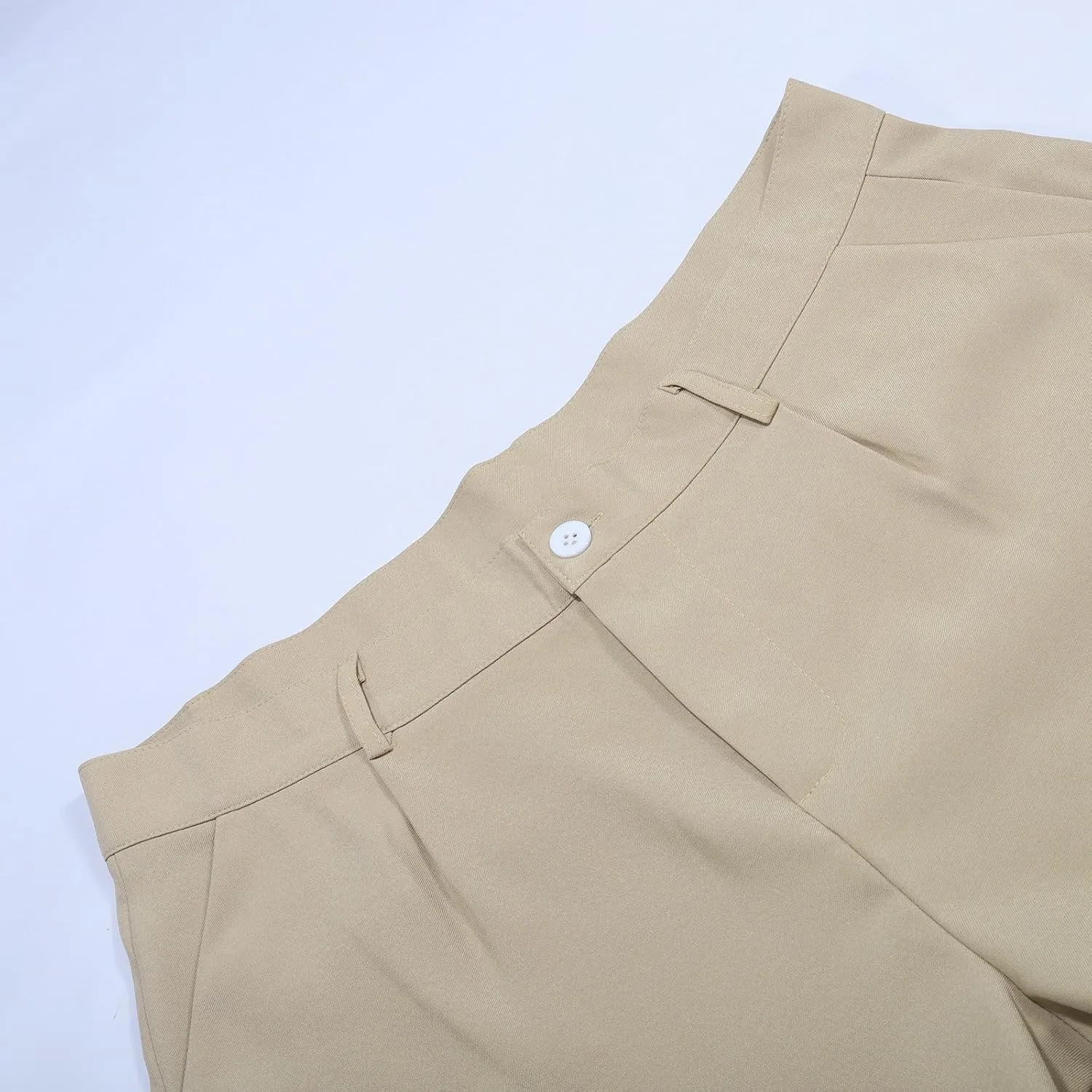 Mens Loose Fit Suit Dress Pants Casual Business Straight Leg Formal Pants Wrinkle Free Flat Front Work Trousers