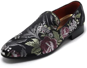 Men's Luxury Embroidery Penny Loafer Noble Slip-on Suede Loafers Shoes Smoking Slippers Party Dancing Shoes Plus Size 7-13