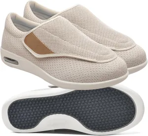 Men's Mesh Slip-on Trainers Casual Shoes Men's Wide Width Shoes with Easy Put On Adjustable Lightweight for Diabetic Edema Plantar Fasciitis Bunions Arthritis Swollen Feet