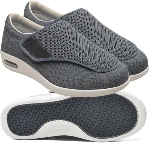Men's Mesh Slip-on Trainers Casual Shoes Men's Wide Width Shoes with Easy Put On Adjustable Lightweight for Diabetic Edema Plantar Fasciitis Bunions Arthritis Swollen Feet