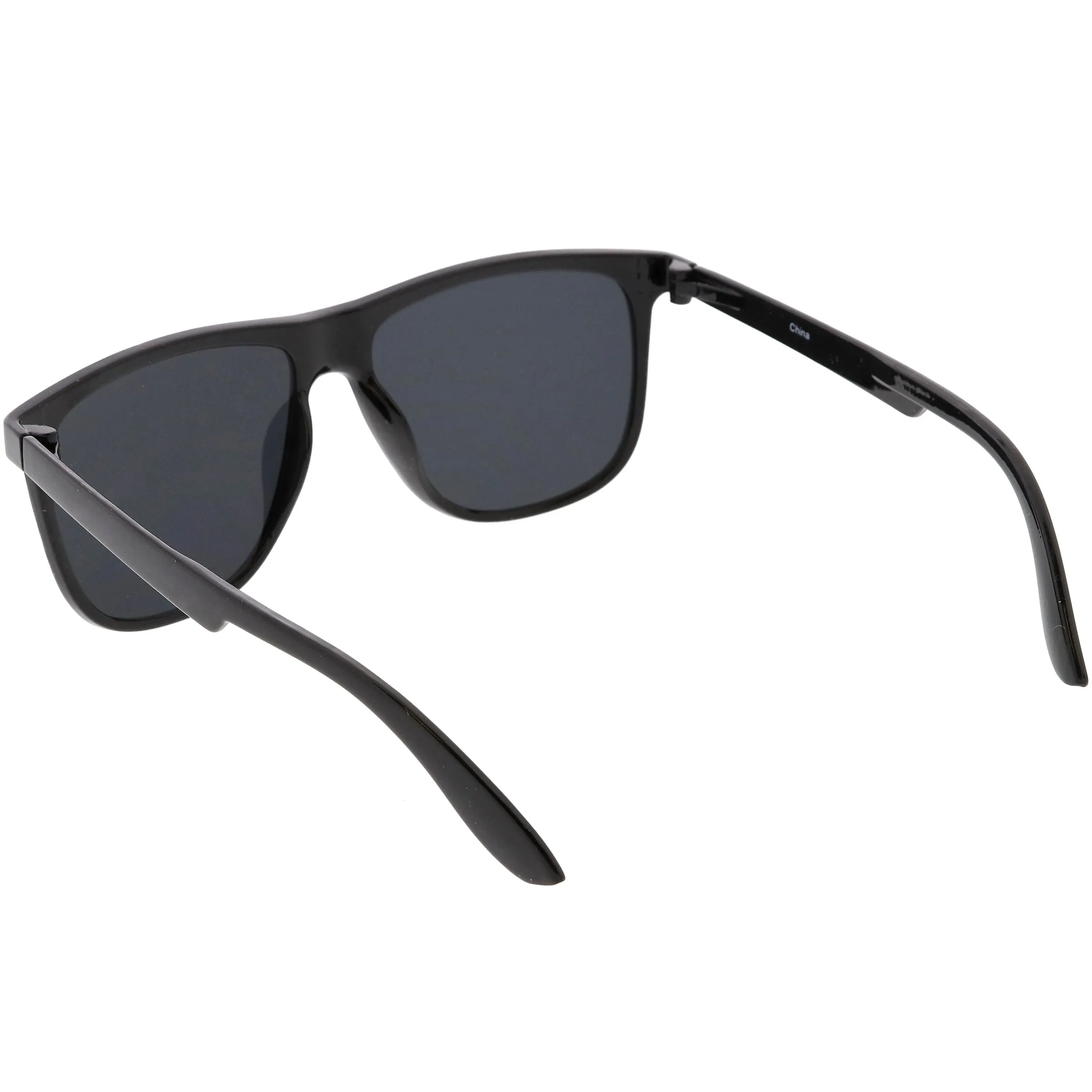 Men's Modern Flat Lens Horned Rim Aviator Sunglasses C690