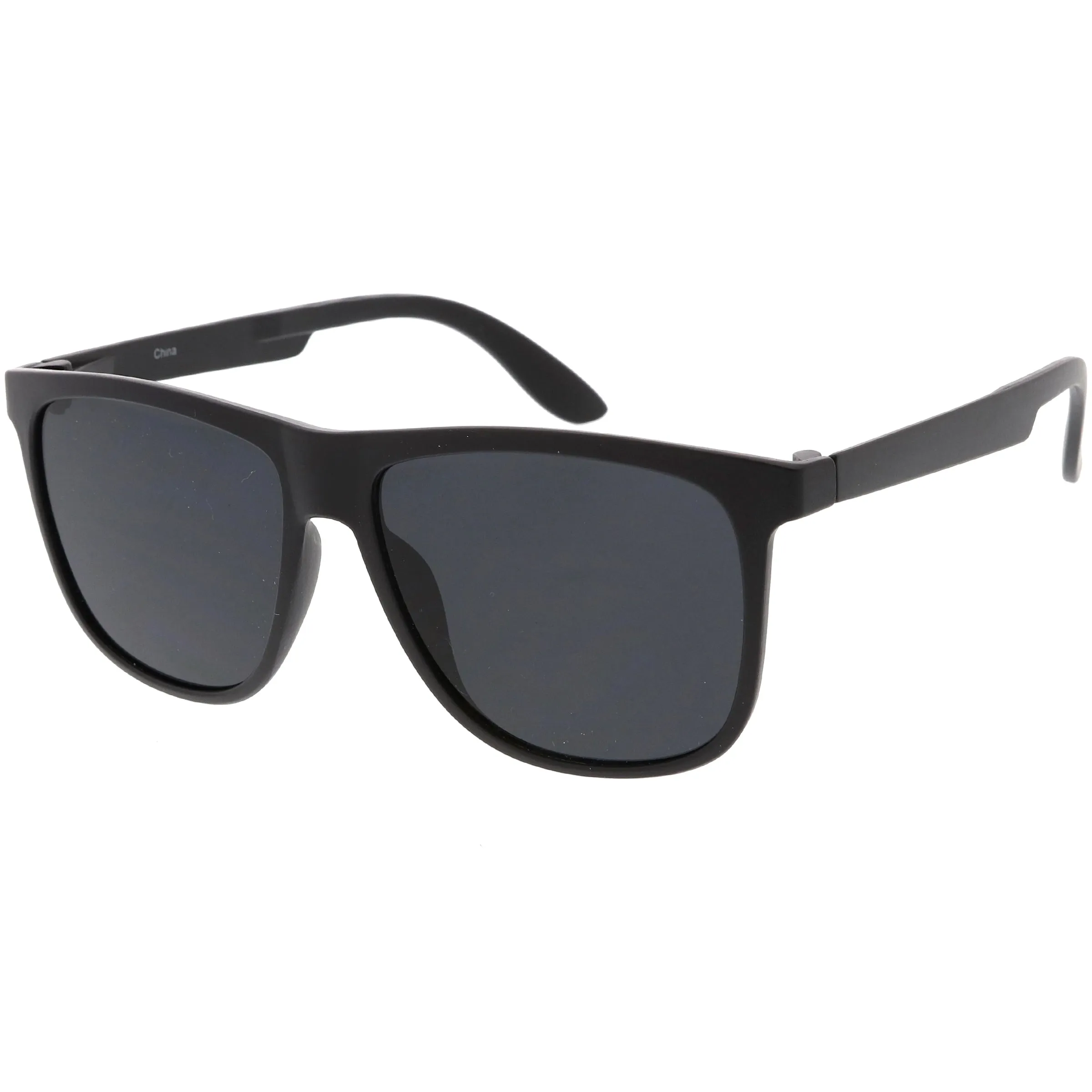 Men's Modern Flat Lens Horned Rim Aviator Sunglasses C690