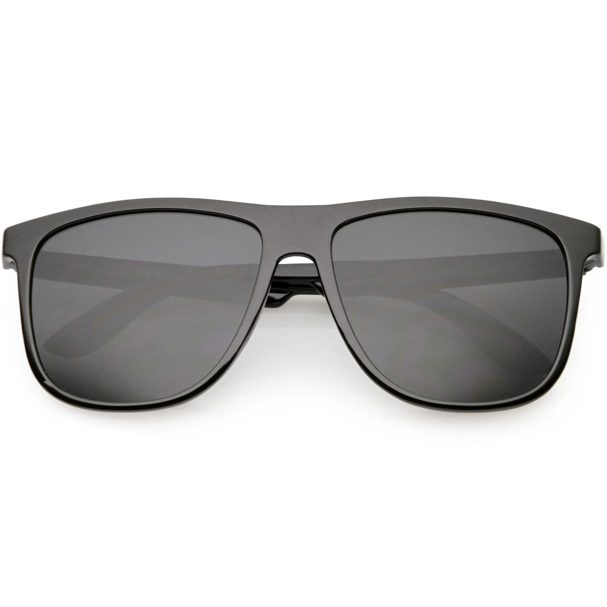 Men's Modern Flat Lens Horned Rim Aviator Sunglasses C690