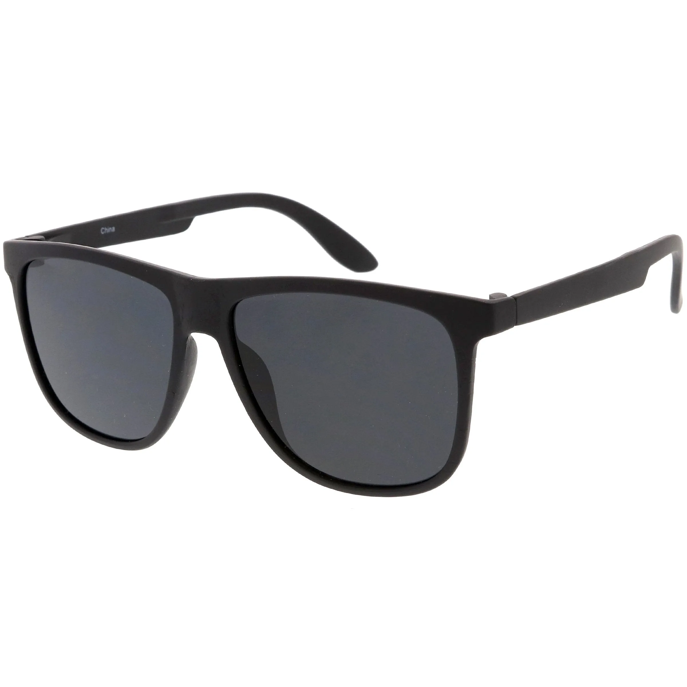 Men's Modern Flat Lens Horned Rim Aviator Sunglasses C690