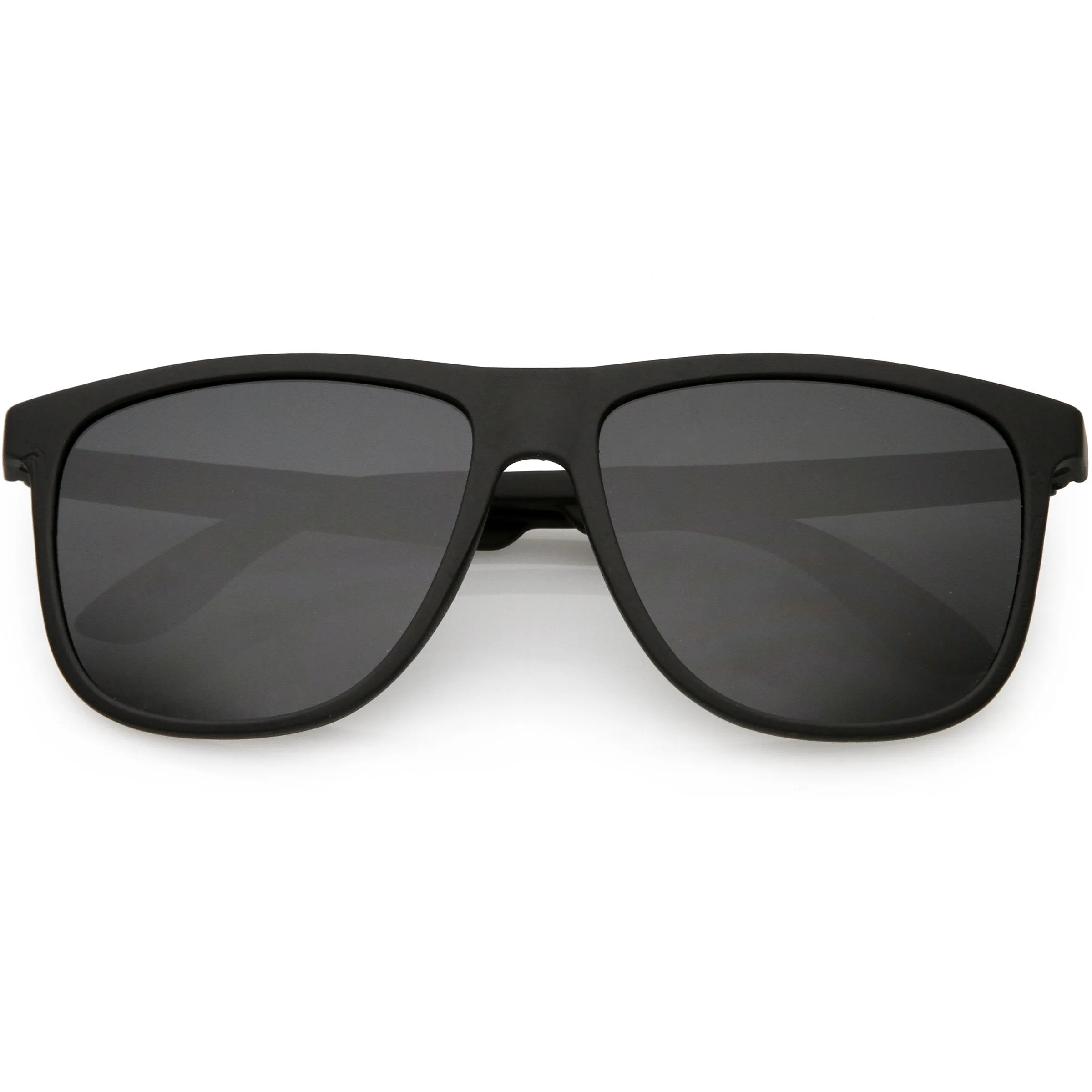 Men's Modern Flat Lens Horned Rim Aviator Sunglasses C690