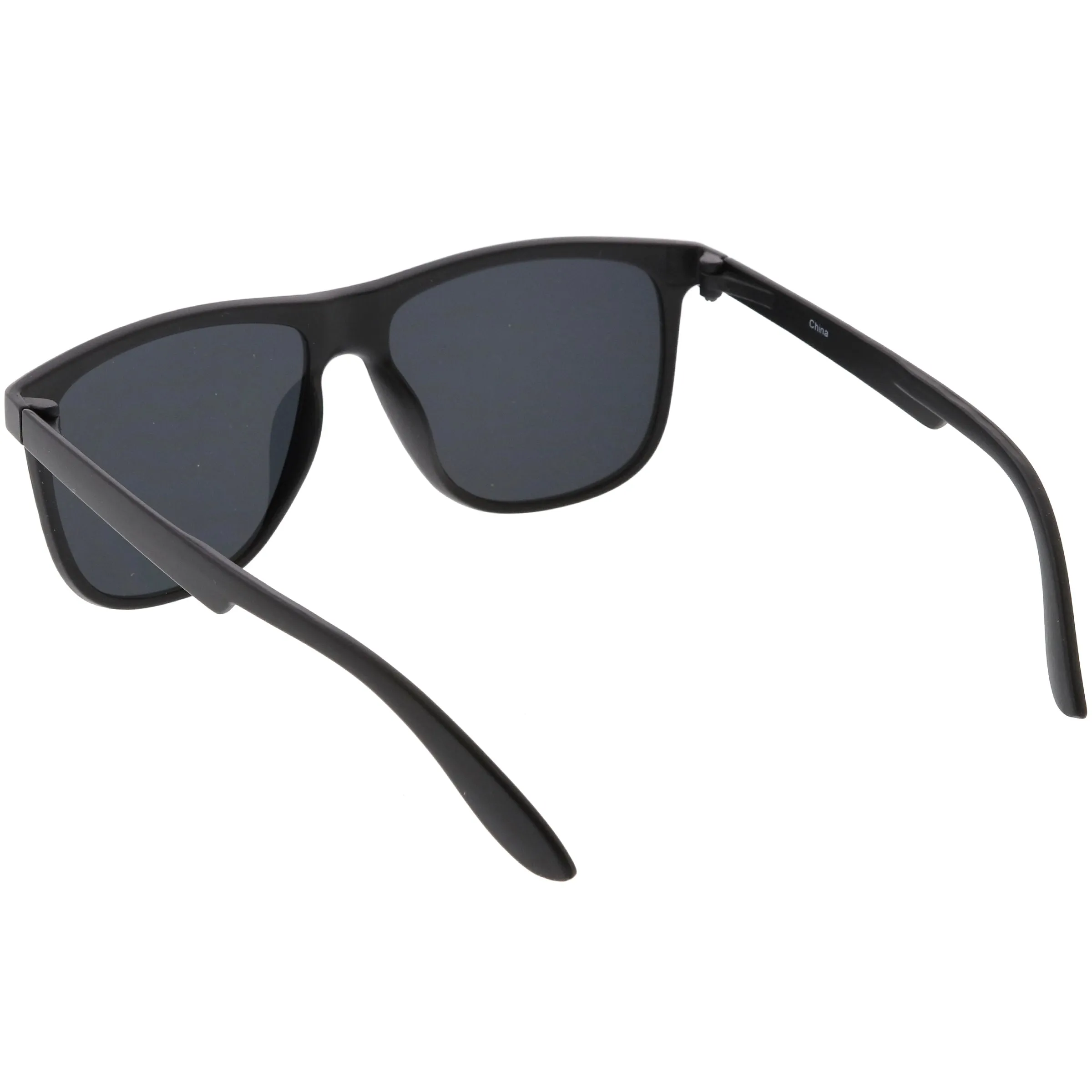 Men's Modern Flat Lens Horned Rim Aviator Sunglasses C690