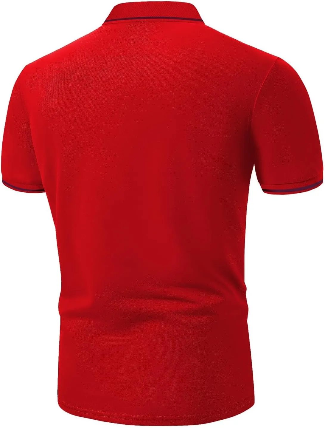 Men's Moisture Wicking Quick Dry Polos Short Sleeve Henley Shirt Lapel Collar Golf Shirts Business Office Work Tops