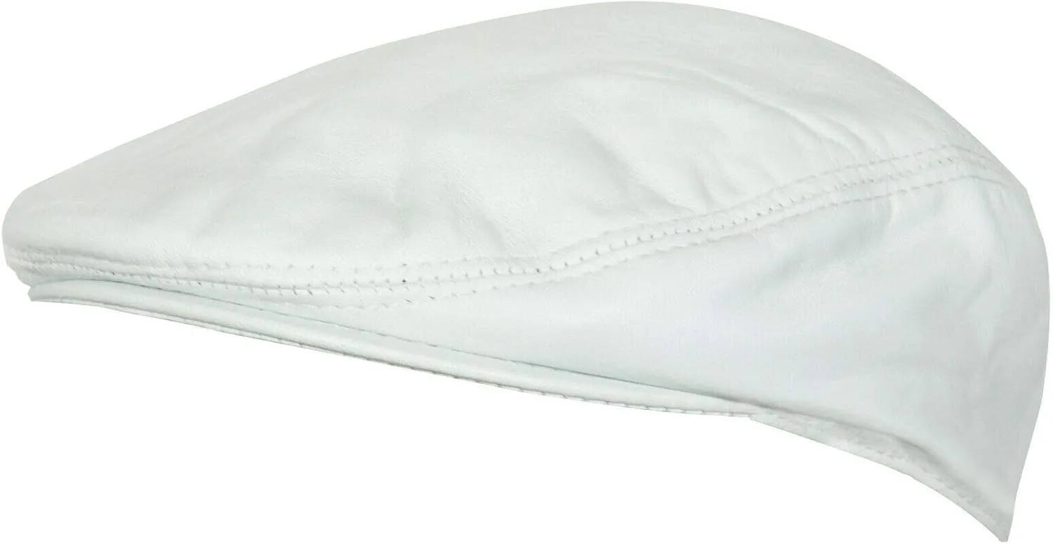 Men's Real Soft Leather Ivy Beret Newsboy Gatsby Golf Cabbie Flat Cap Hats