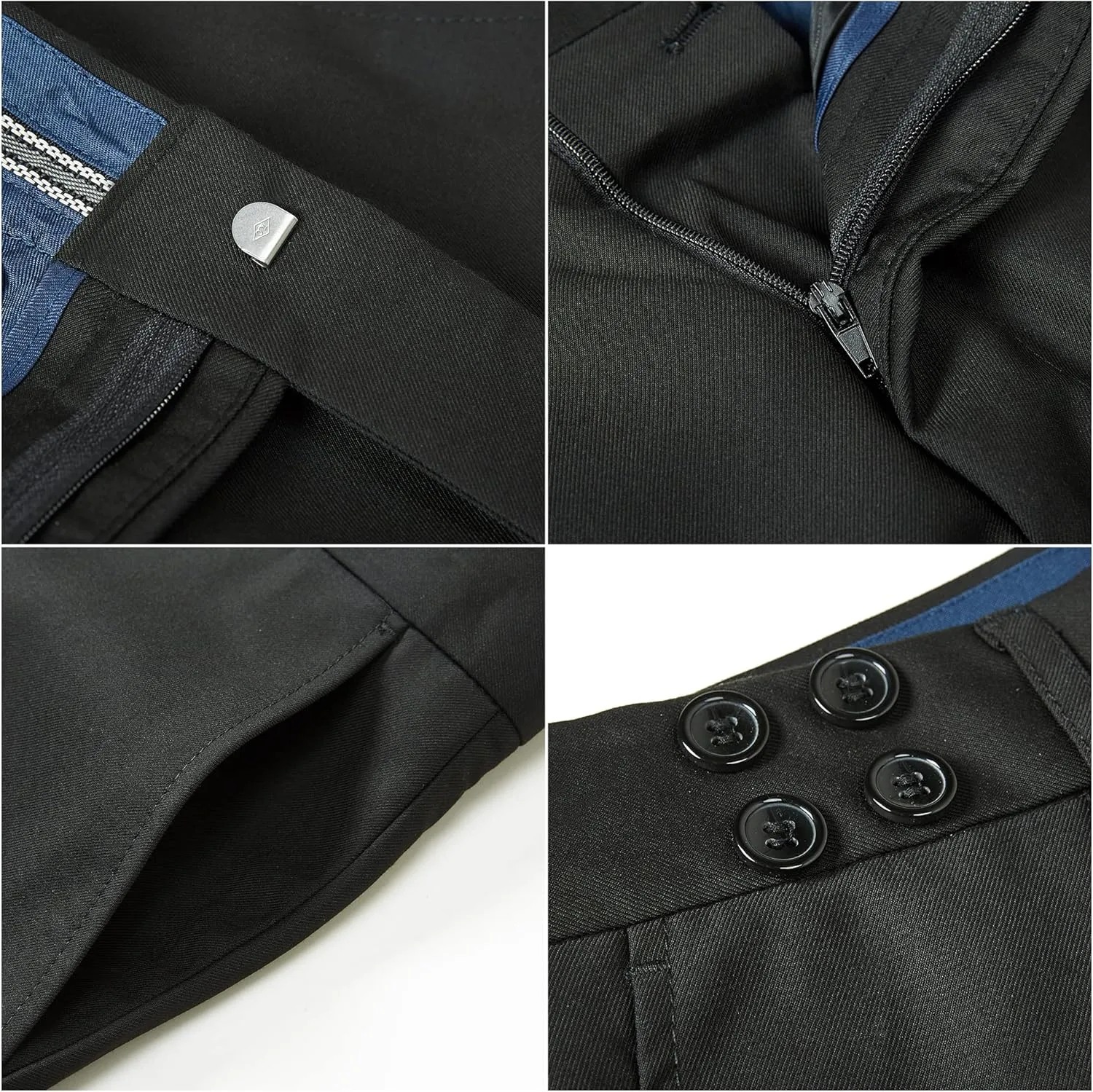 Men's Slim Fit 2 Piece Suit Double Breasted Business Wedding Prom Tuxedo Suits Blazer & Pants Set…