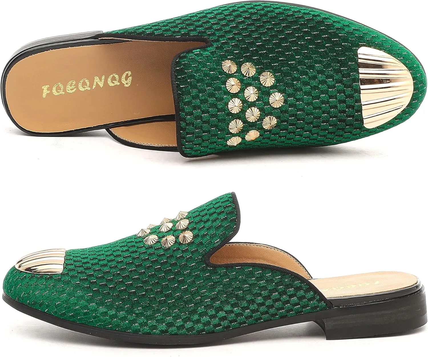Men's Slip-on Mule Loafers, Fashion Breathable Leather Slip-on Shoes, Formal Wear Casual Backless Dress Slippers