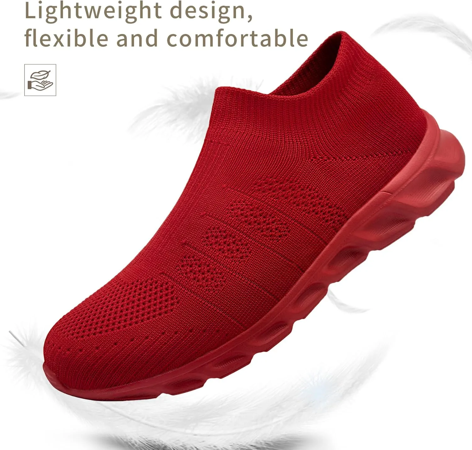 Mens Slip on Shoes Walking Fashion Sneakers Casual Tennis Running Elastic Lightweight Comfortable Athletic Gym Driving Shoes