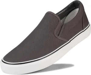 Men's Sneakers Classic Low Top Slip On Shoes Wide Canvas Skate Loafers Sneakers with Soft Insole Causal Dress Shoes for Men Comfortable Walking Shoes Slip on Sneakers for Men