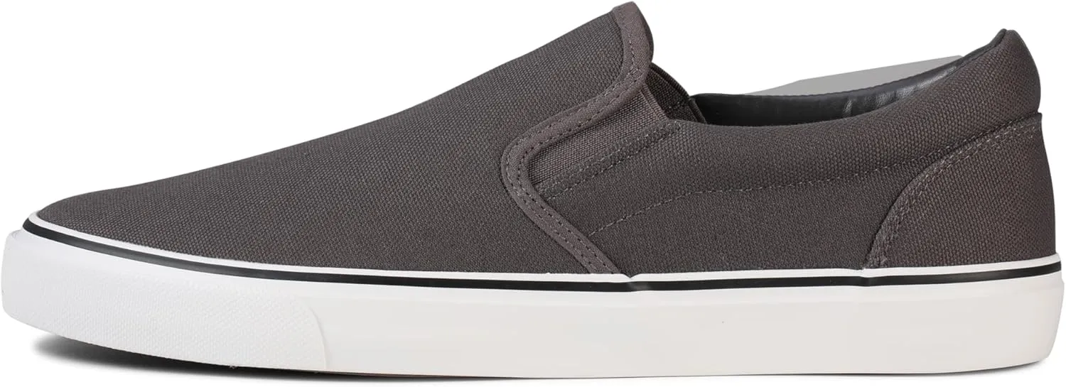 Men's Sneakers Classic Low Top Slip On Shoes Wide Canvas Skate Loafers Sneakers with Soft Insole Causal Dress Shoes for Men Comfortable Walking Shoes Slip on Sneakers for Men