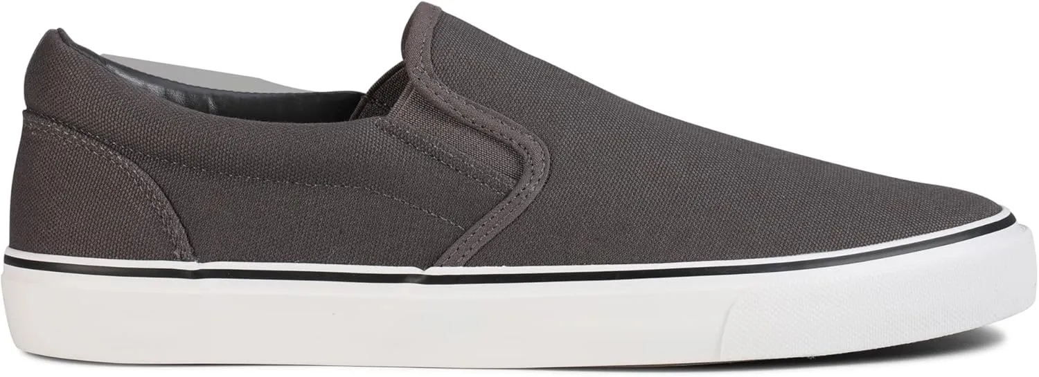 Men's Sneakers Classic Low Top Slip On Shoes Wide Canvas Skate Loafers Sneakers with Soft Insole Causal Dress Shoes for Men Comfortable Walking Shoes Slip on Sneakers for Men