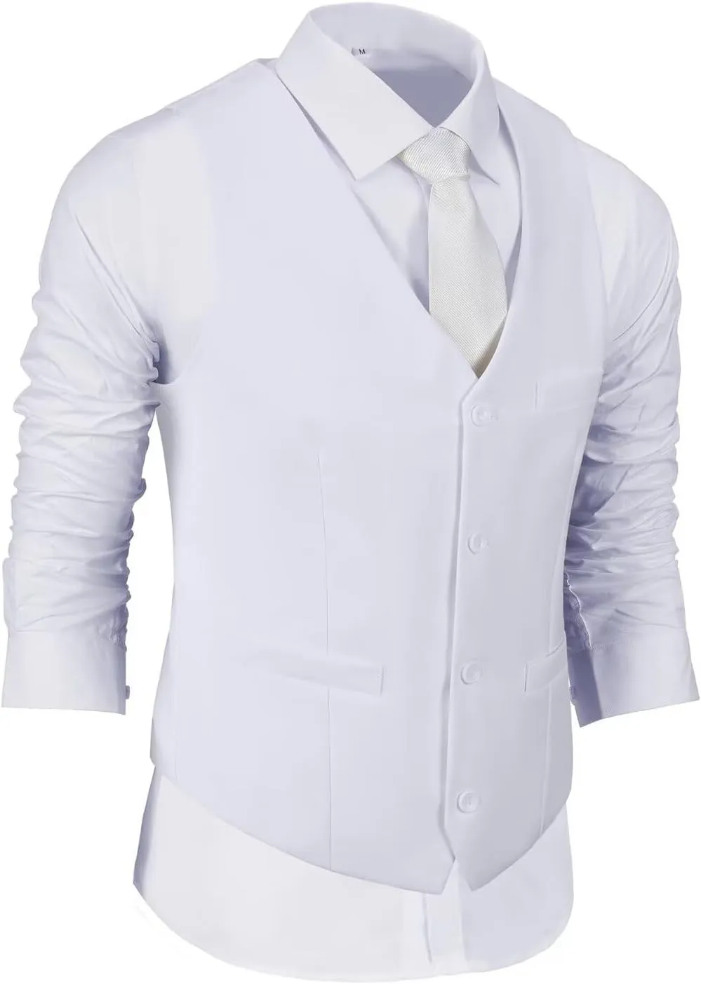 Men's Suit Slim Fit 2 Pieces Suits Set Grooms Tuxedos Business Wedding Prom Party Suit Vest and Pants
