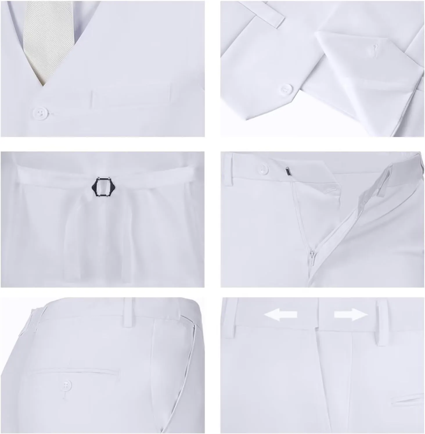 Men's Suit Slim Fit 2 Pieces Suits Set Grooms Tuxedos Business Wedding Prom Party Suit Vest and Pants