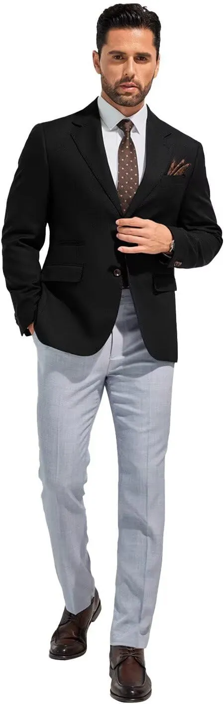 Men's Suits Slim Fit Casual Knit Blazer Sport Coats Suits Jacket Lightweight Wedding Business Party Two Buttons Men Blazer