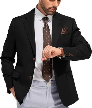 Men's Suits Slim Fit Casual Knit Blazer Sport Coats Suits Jacket Lightweight Wedding Business Party Two Buttons Men Blazer