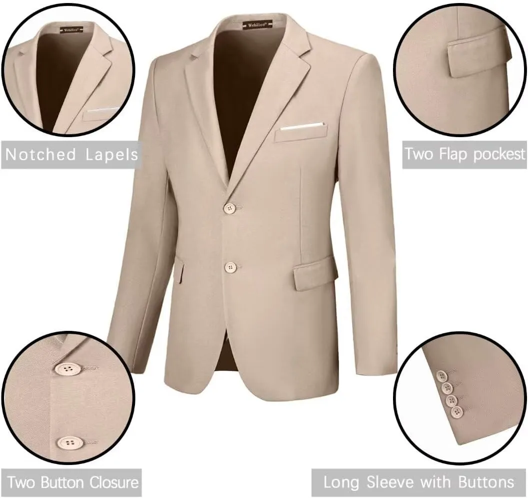 Mens Suits Slim Fit Prom Homecoming Suit for Men Wedding Business Tux Outfit 2 Piece Suit Jacket Blazer ＆Pants Set