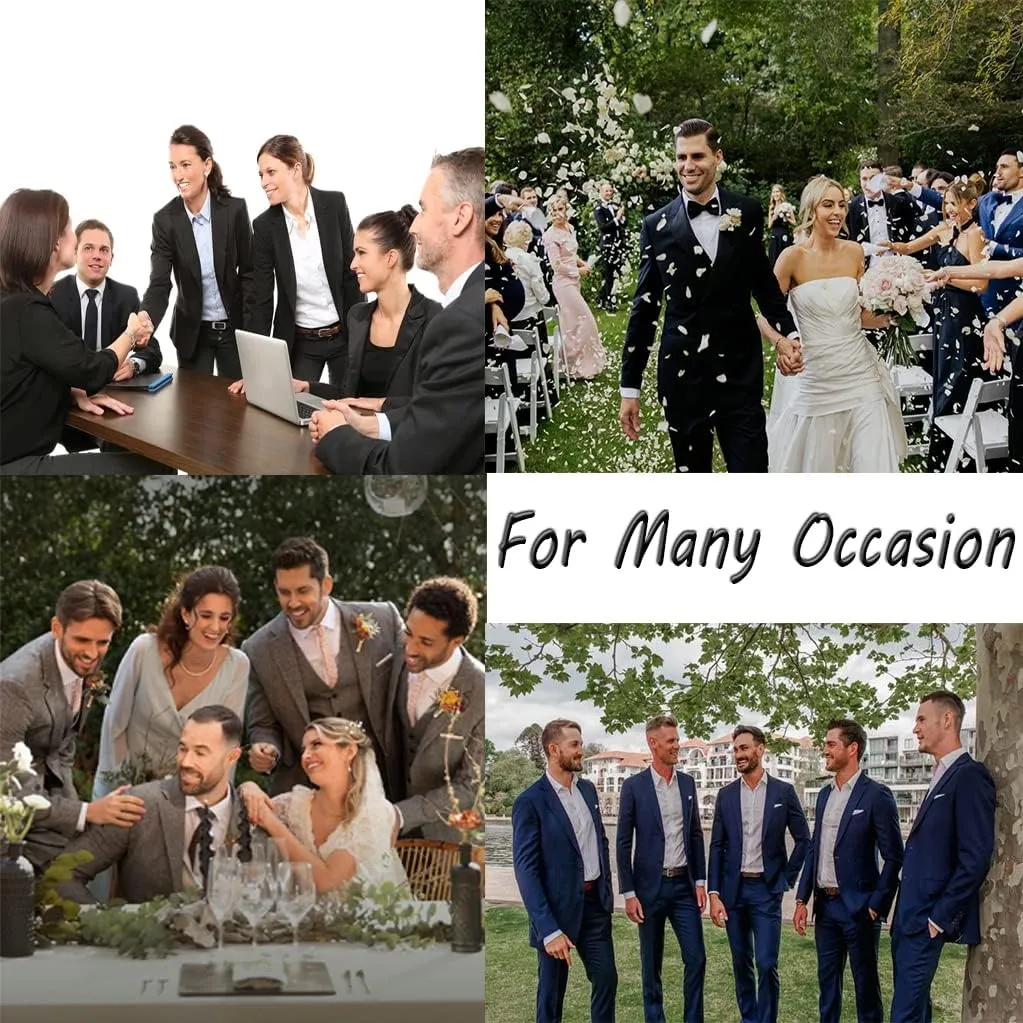 Mens Suits Vest Pants Set 2 Pieces Slim Fit Wedding Groomsmen Suit for Men Formal