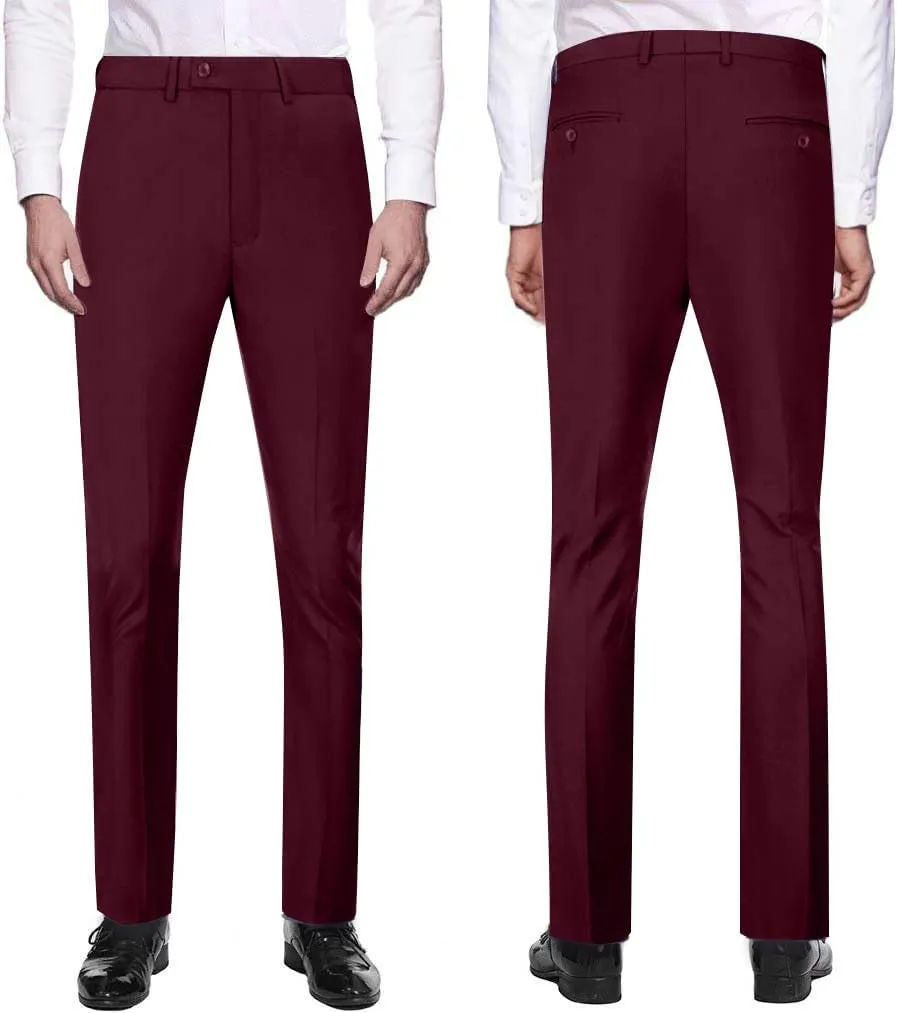 Mens Suits Vest Pants Set 2 Pieces Slim Fit Wedding Groomsmen Suit for Men Formal