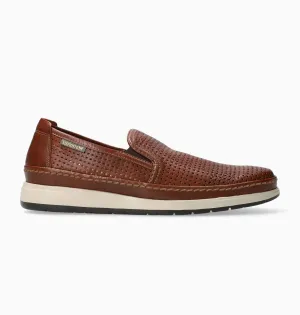 Mephisto Men's Hadrian Perf Hazelnut Leather Slip-On