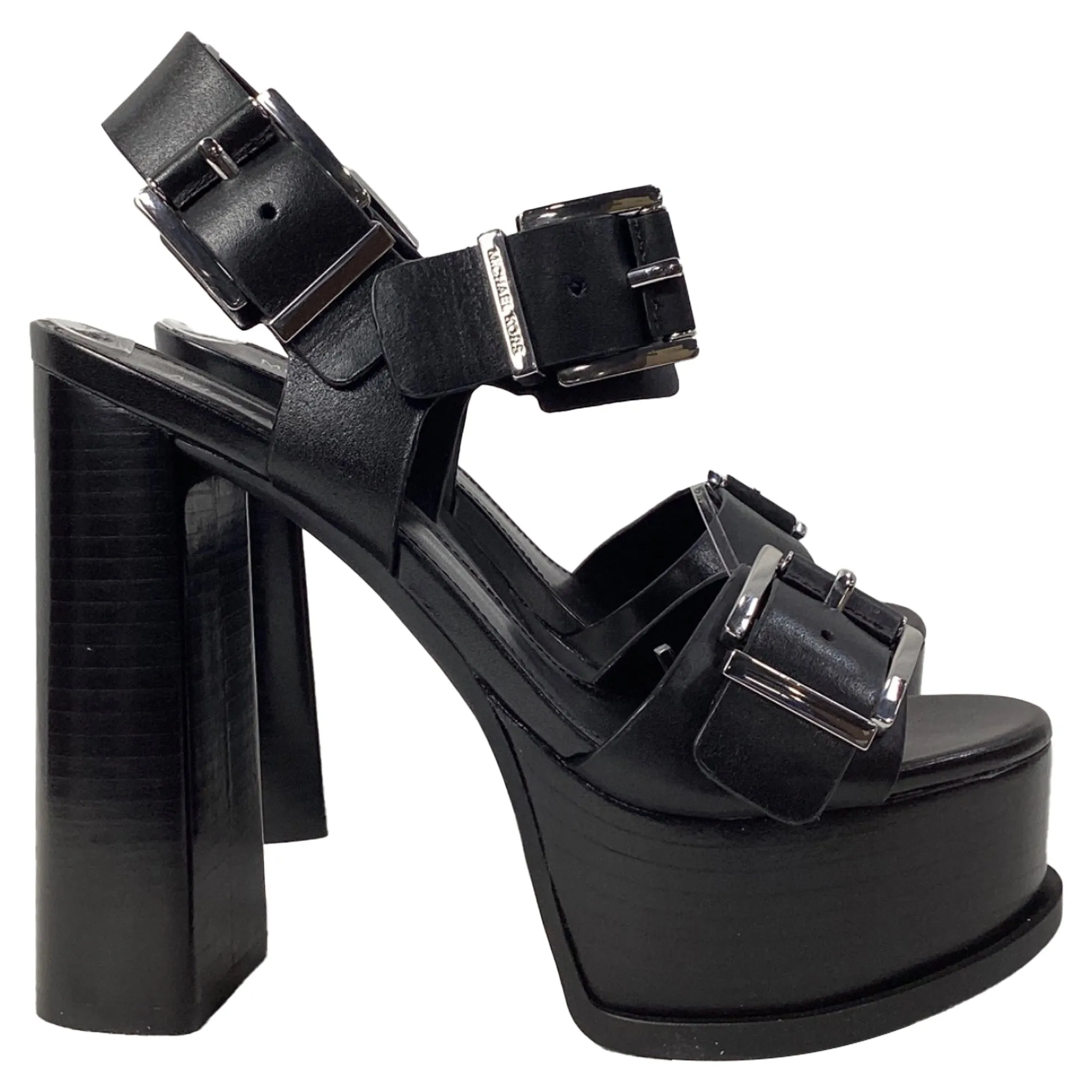 Michael Kors Colby Platform Sandal in Black Leather