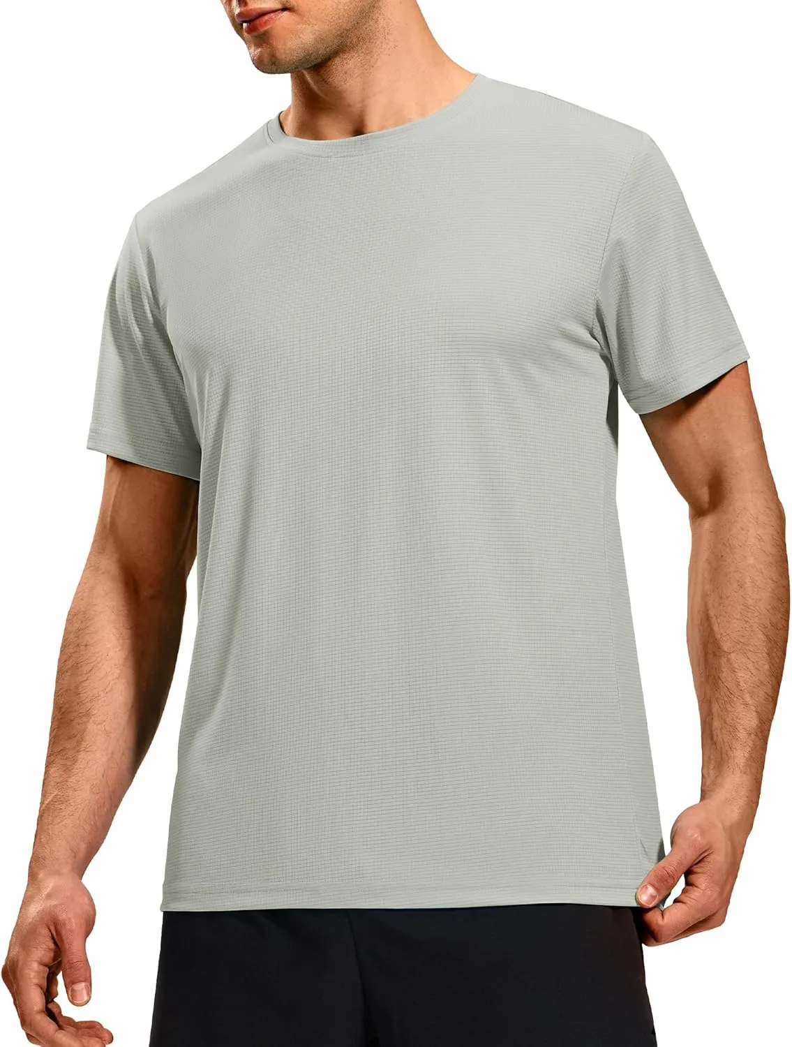 MIER Mens Dry Fit Workout T-Shirts Athletic Running Tshirt Short Sleeve Lightweight Airy Gym Sport Tee Shirt, Crew Neck