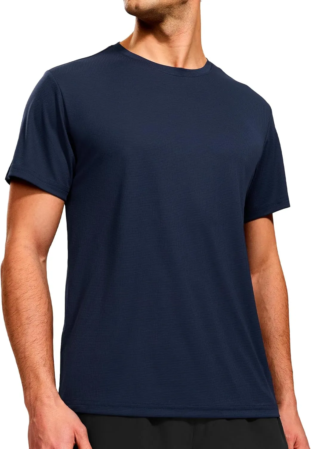 MIER Mens Dry Fit Workout T-Shirts Athletic Running Tshirt Short Sleeve Lightweight Airy Gym Sport Tee Shirt, Crew Neck