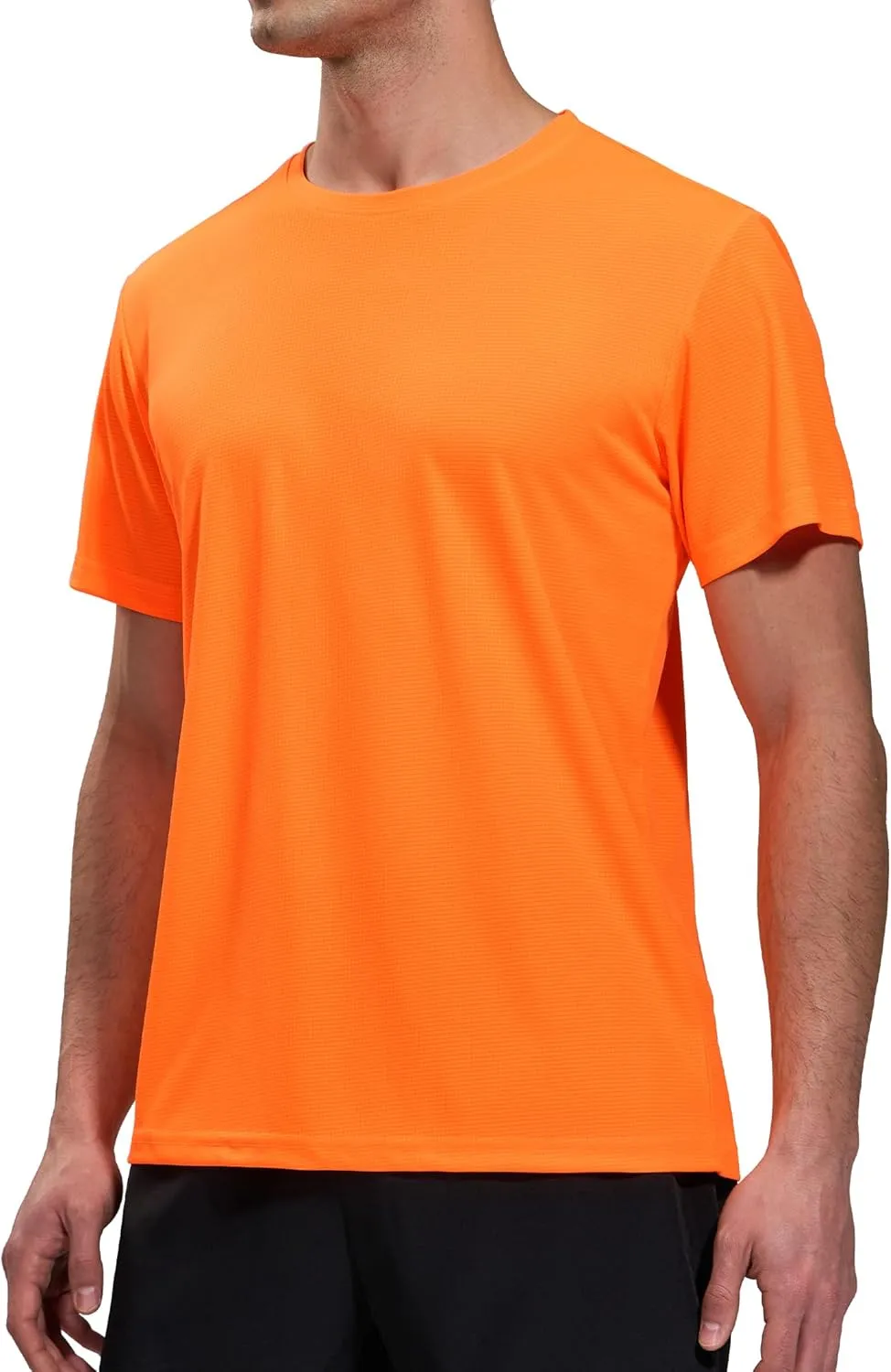 MIER Mens Dry Fit Workout T-Shirts Athletic Running Tshirt Short Sleeve Lightweight Airy Gym Sport Tee Shirt, Crew Neck