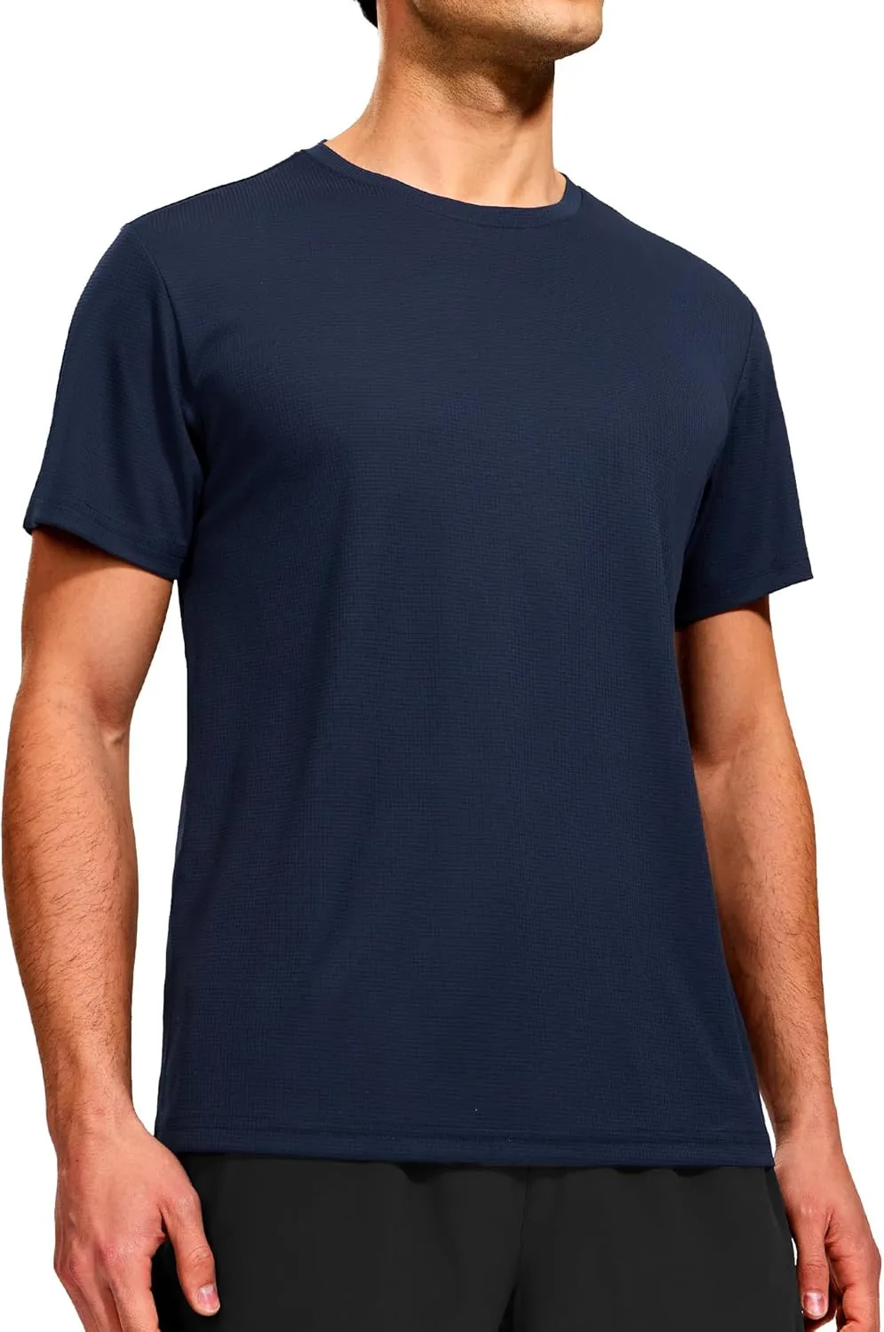 MIER Mens Dry Fit Workout T-Shirts Athletic Running Tshirt Short Sleeve Lightweight Airy Gym Sport Tee Shirt, Crew Neck