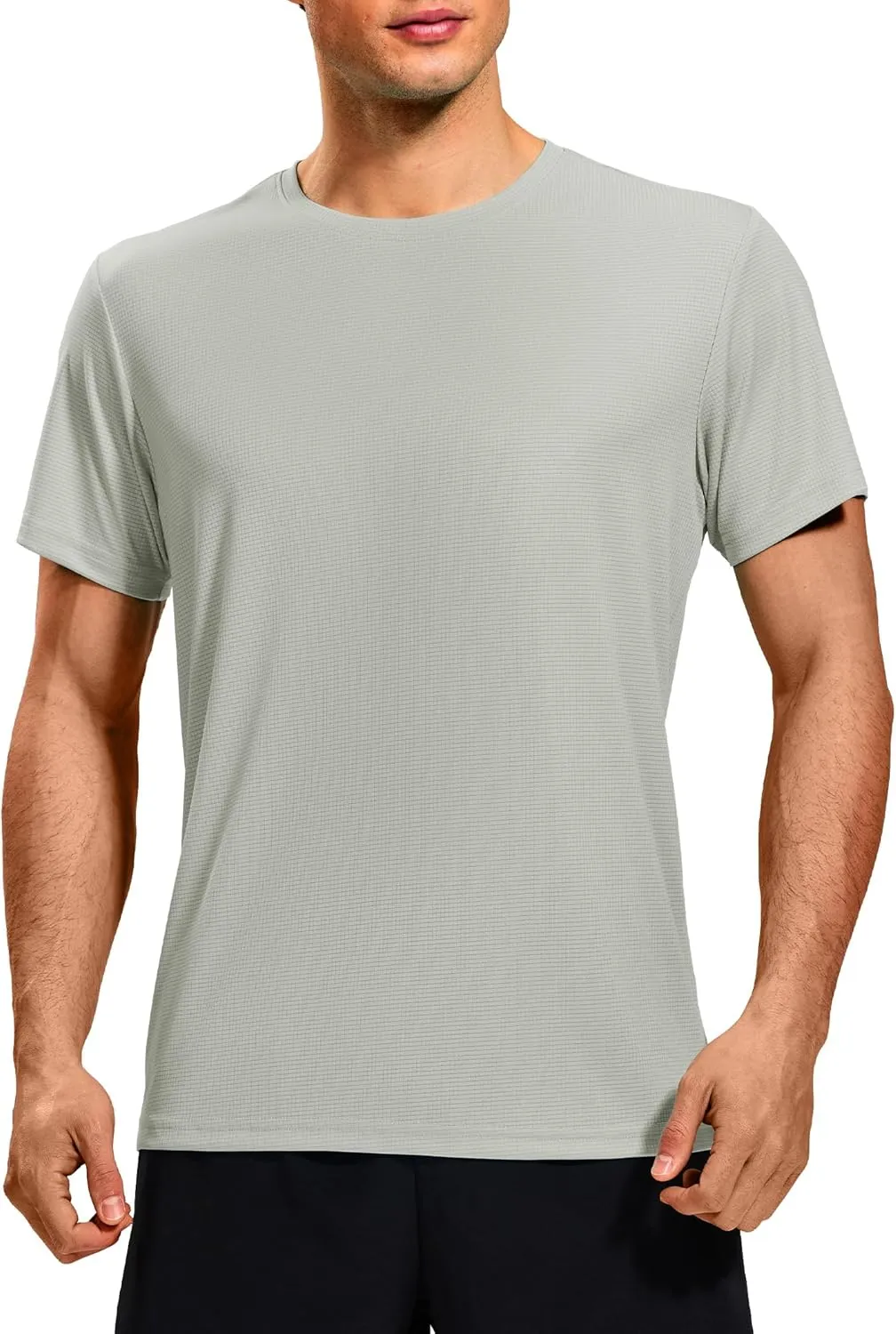 MIER Mens Dry Fit Workout T-Shirts Athletic Running Tshirt Short Sleeve Lightweight Airy Gym Sport Tee Shirt, Crew Neck