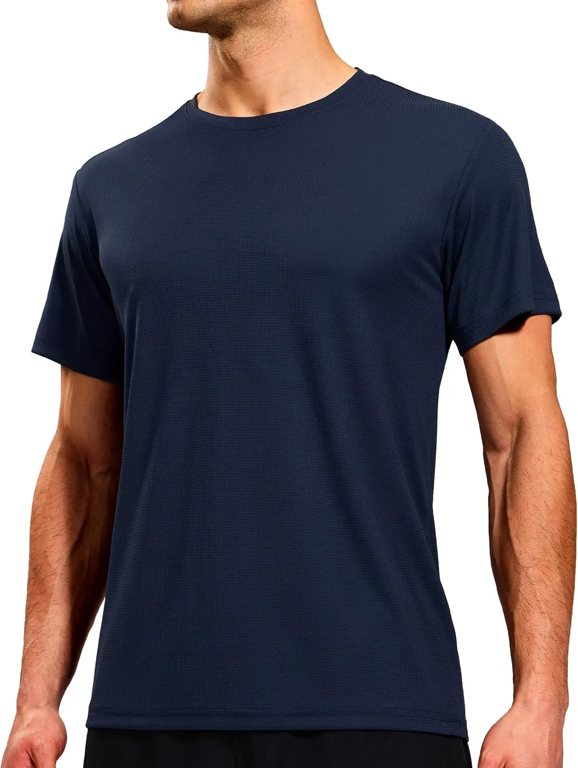MIER Mens Dry Fit Workout T-Shirts Athletic Running Tshirt Short Sleeve Lightweight Airy Gym Sport Tee Shirt, Crew Neck
